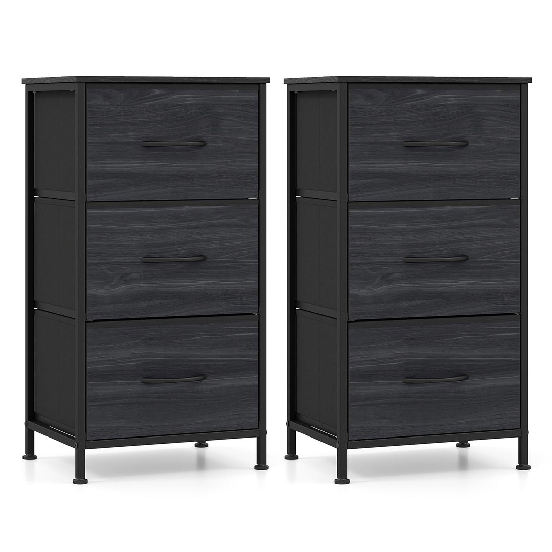 GIANTEX 3/4/5 Drawers Dresser Nightstand with Heavy-Duty Metal Frame (1/2)
