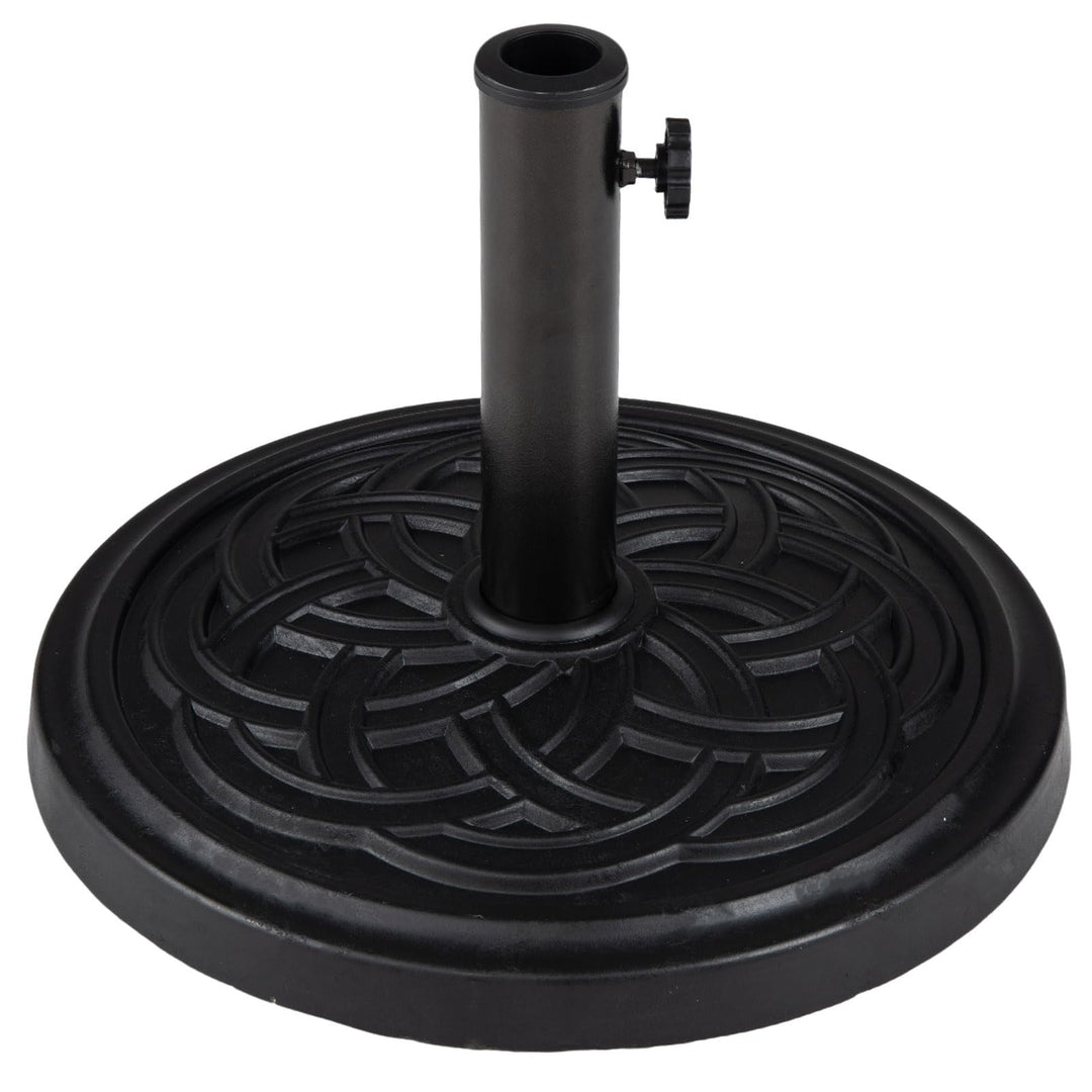 GIANTEX Patio Umbrella Base with Metal Holder Fits 1.5"-1.9" Pole