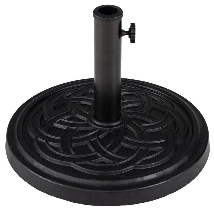 GIANTEX Patio Umbrella Base with Metal Holder Fits 1.5"-1.9" Pole