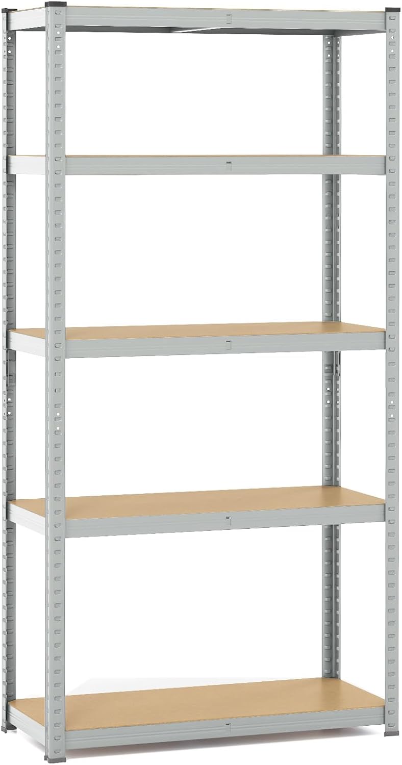 Giantex 5-Tier Storage Utility Shelves, 2000 LBS Total Load Capacity, Metal Garage Shelving Unit