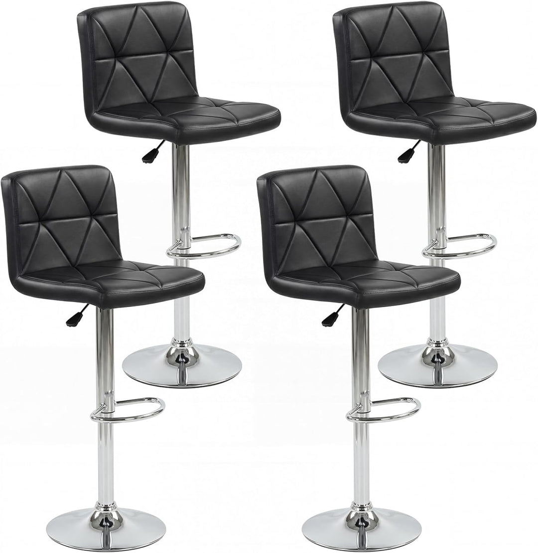 Giantex Modern Faux Leather Upholstered Counter Height Barstools Set of 2/4