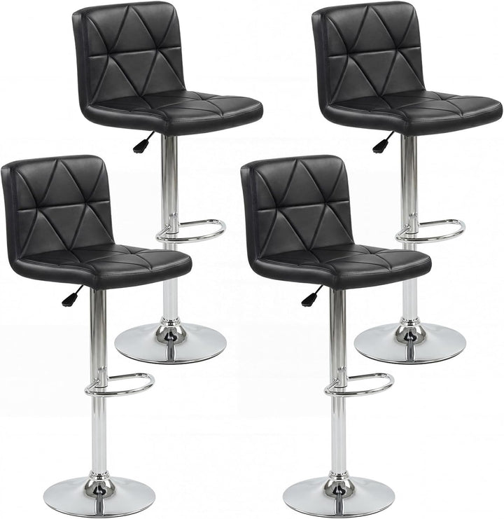 Giantex Modern Faux Leather Upholstered Counter Height Barstools Set of 2/4