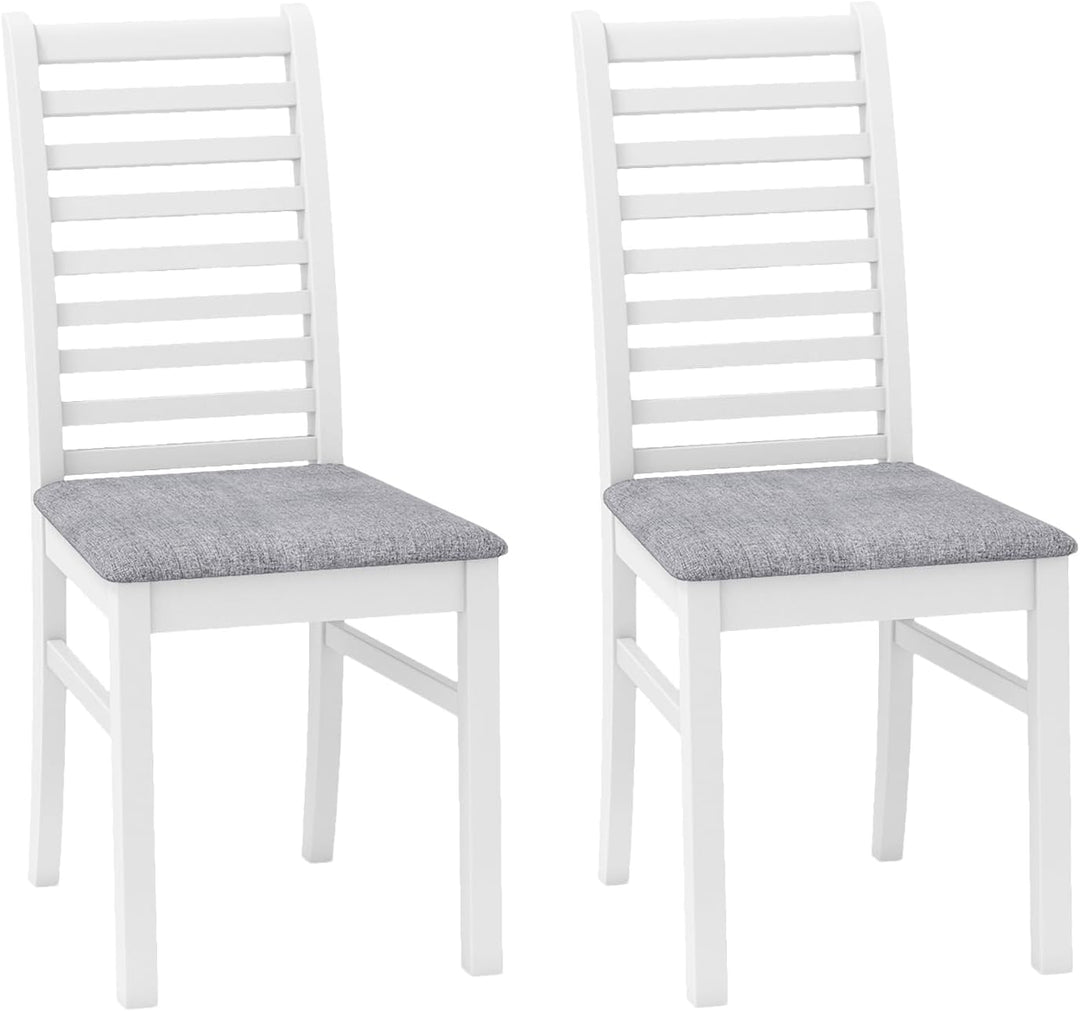 Giantex Wooden Dining Chairs Set PU Leather Upholstered Kitchen Armless Chairs w/Rubber Wood Legs