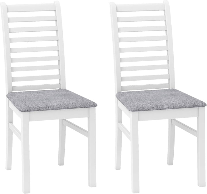 Giantex Wooden Dining Chairs Set PU Leather Upholstered Kitchen Armless Chairs w/Rubber Wood Legs