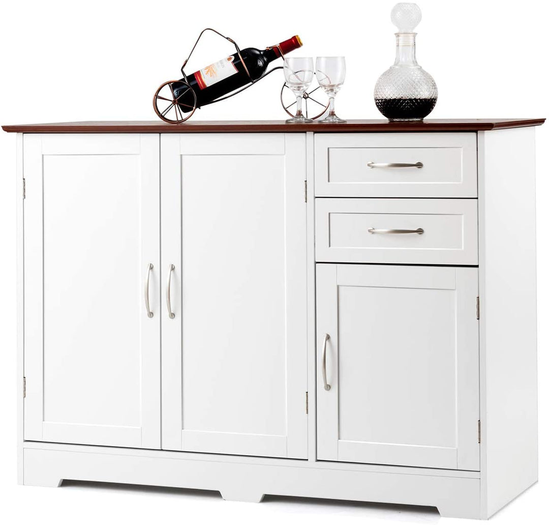 Giantex Buffet Server Sideboard Storage Cabinet Console Table Utensils Organizer