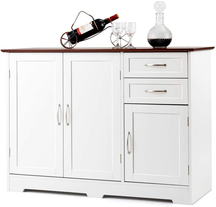 Giantex Buffet Server Sideboard Storage Cabinet Console Table Utensils Organizer