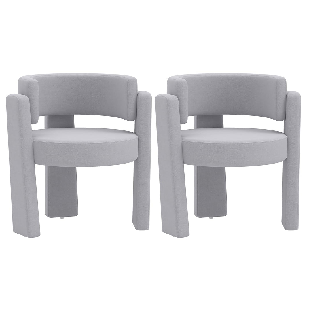 GIANTEX Modern Velvet Barrel Accent Chair with Thick Seat (1/2)