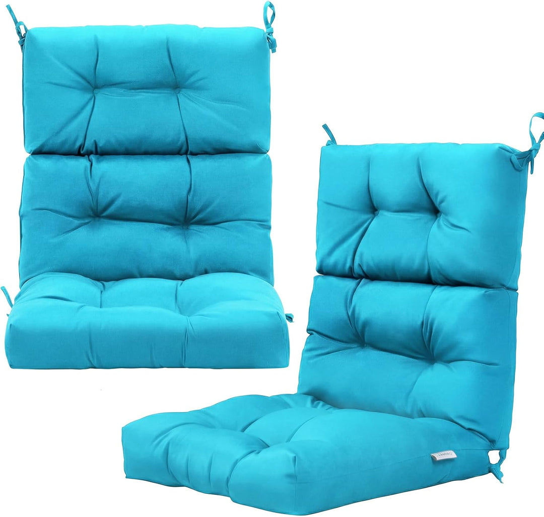 4.5 Inch Thick Outdoor High Back Chair Pads | Tufted Patio Cushion