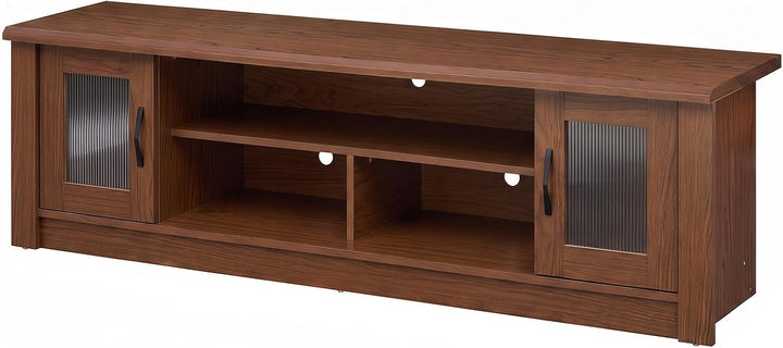 GIANTEX 63" Farmhouse TV Stand for 70 inch TV with 2 Fluted Doors