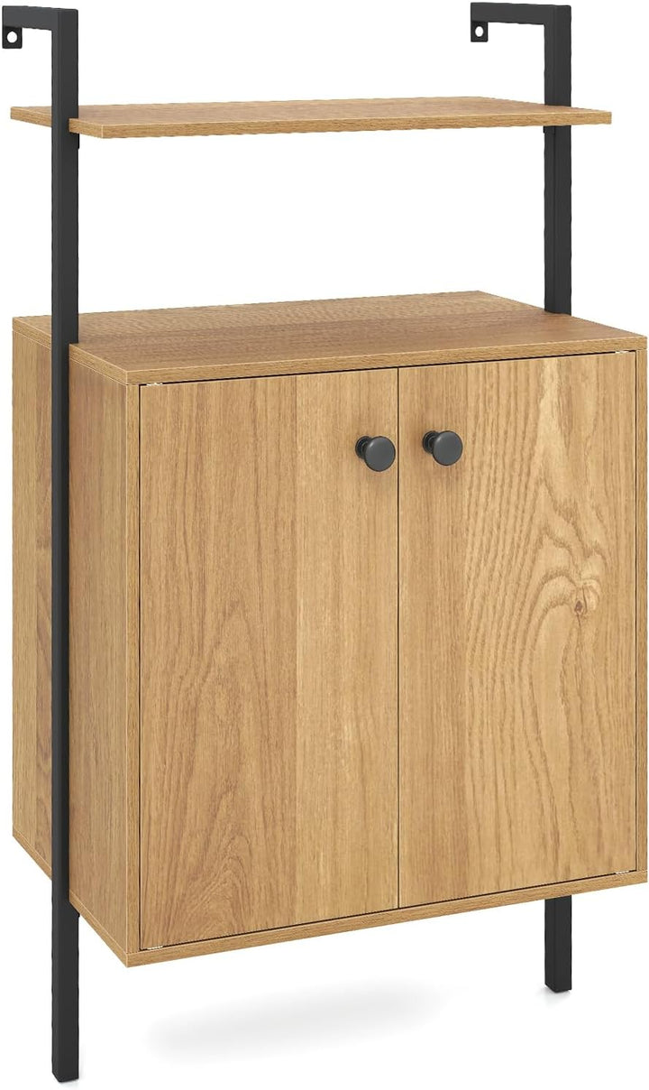 Giantex 38" Tall Bookshelf with Storage Cabinet (1/2)