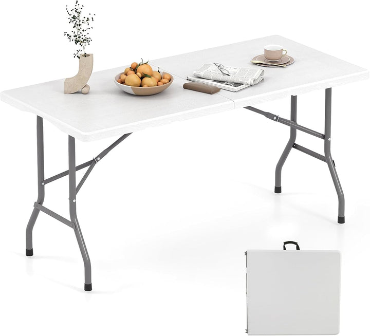 Giantex 5 FT Folding Table, HDPE Foldable Dining Table for 6