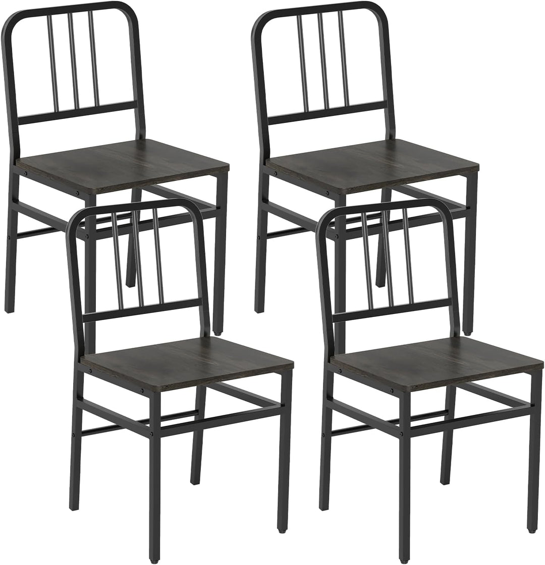 GIANTEX Metal Dining Chairs Set of 4 &amp; Modern Kitchen Chairs