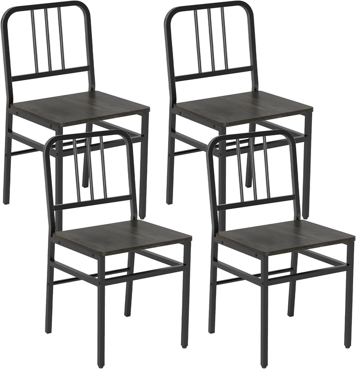 GIANTEX Metal Dining Chairs Set of 4 &amp; Modern Kitchen Chairs