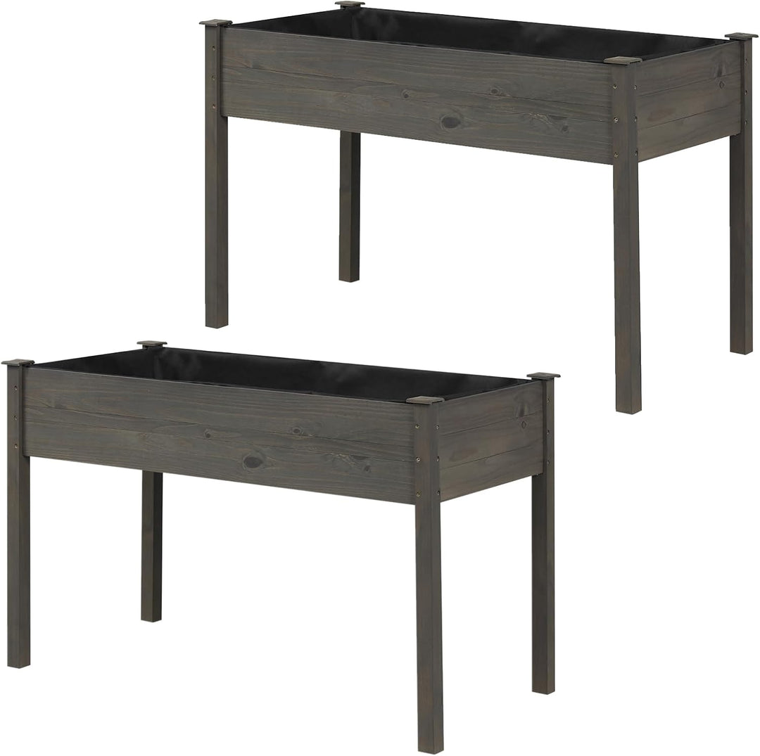 Giantex Solid Pine Wood Planter Box w/Legs