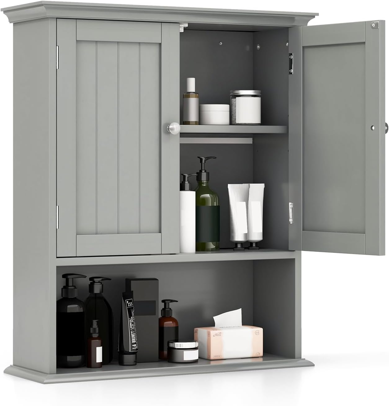 Giantex Wall Mounted Medicine Cabinets - Above Toilet Bathroom Cabinet with Adjustable Shelf