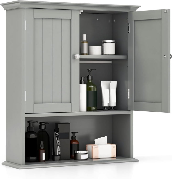 Giantex Wall Mounted Medicine Cabinets - Above Toilet Bathroom Cabinet with Adjustable Shelf