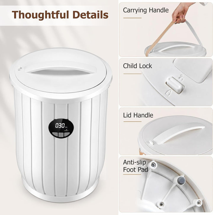 GIANTEX 20L Towel Warmer Bucket with Auto Shut Off, 3 Heat Levels