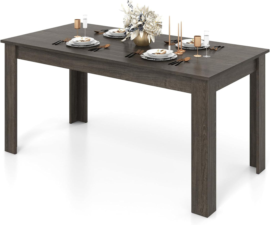 Dining Table, Wood Rectangular Table Dining Table 63" x 31.5" x 30"