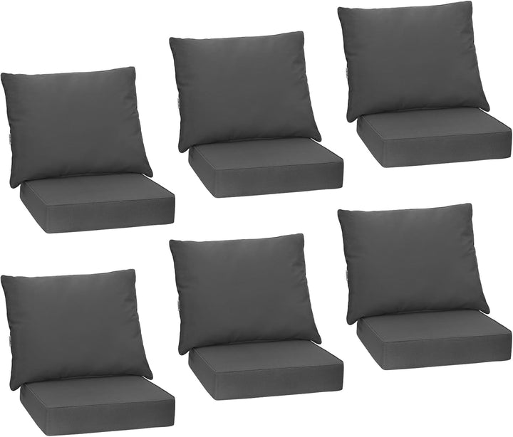 Giantex Patio Cushion Set with Pillow, Deep Seat and Back Cushion