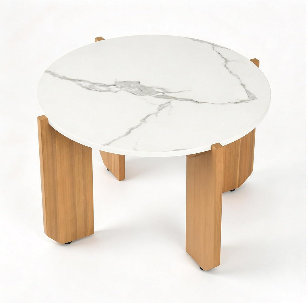 GIANTEX  Center Table with Faux Marble Tabletop