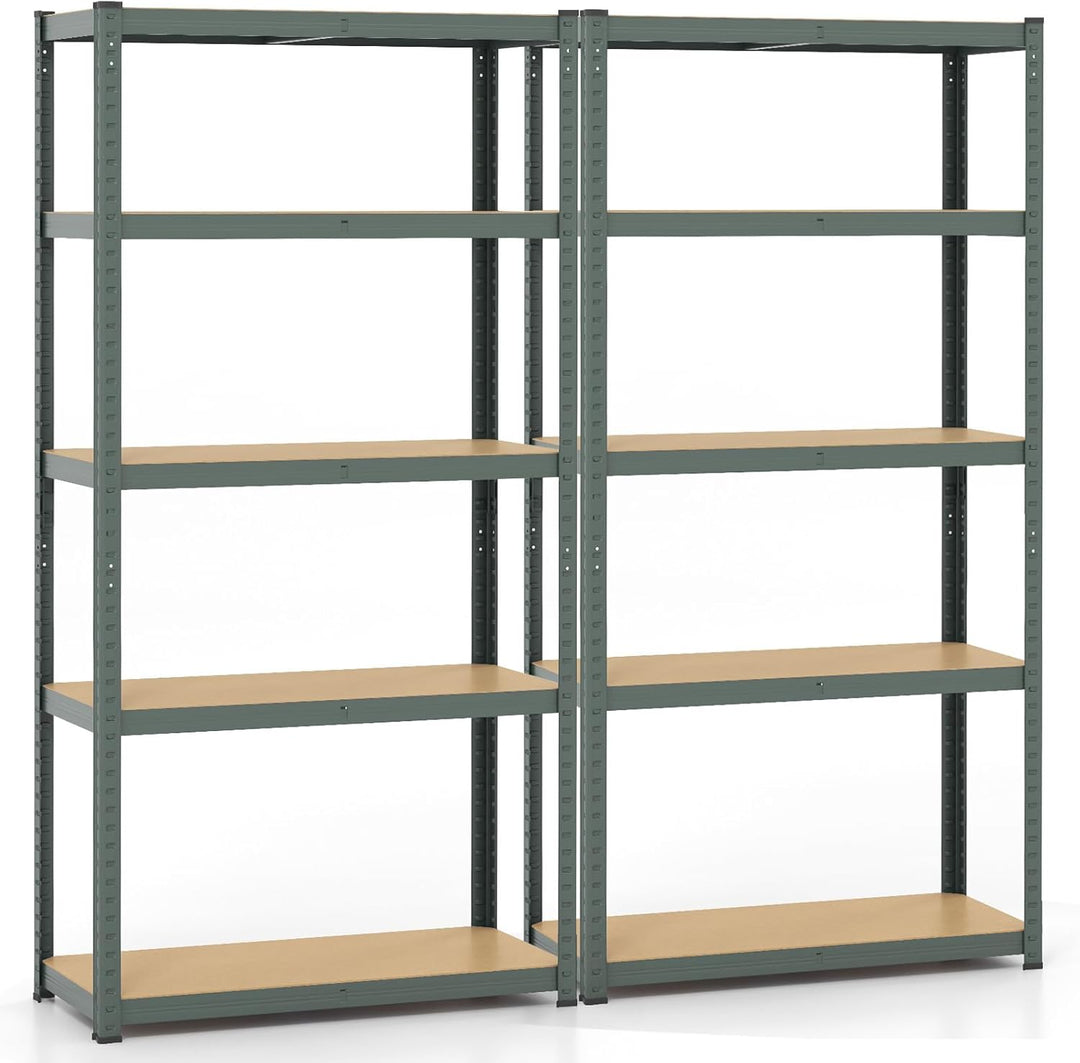 Giantex 5-Tier Storage Utility Shelves, 2000 LBS Total Load Capacity, Metal Garage Shelving Unit