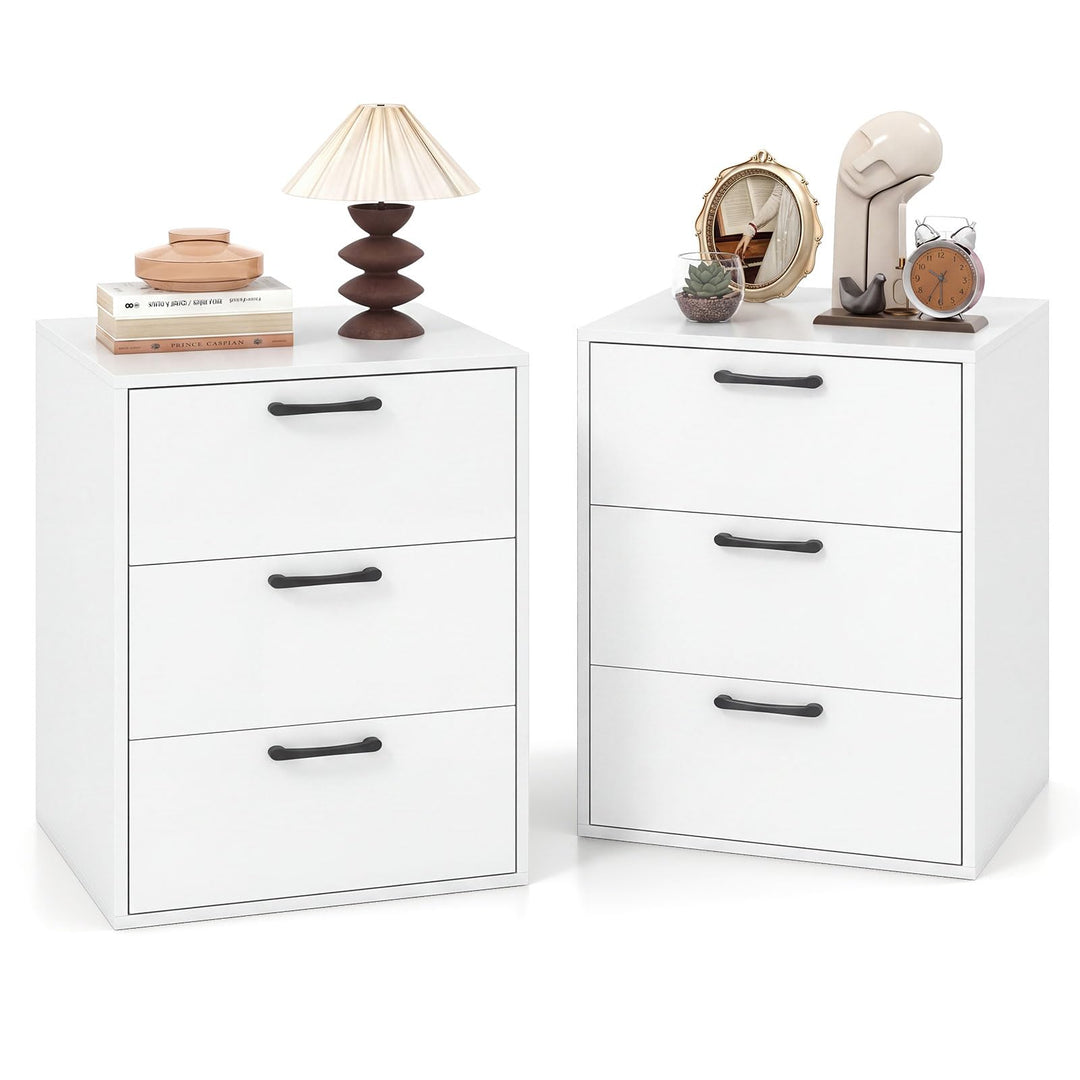 Giantex Nightstand with 3 Drawers for Bedroom Hallway (1/2)