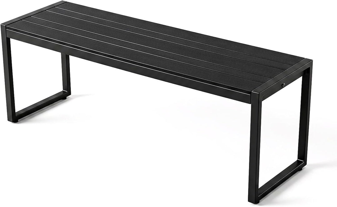GIANTEX 48" Outdoor Bench, 2-3 Person Patio Dining Bench Backless