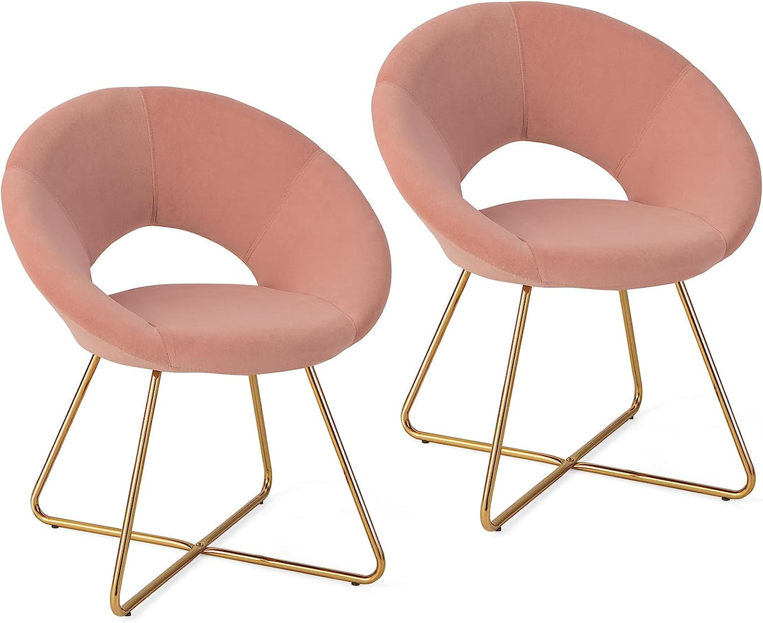 Modern Velvet Accent Chair, Comfy Cute Upholstered Vanity Desk Chair