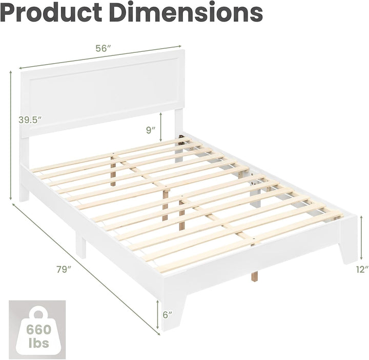 GIANTEX Twin/Full/Queen Size Wooden Bed Frame with Wood Slat Support