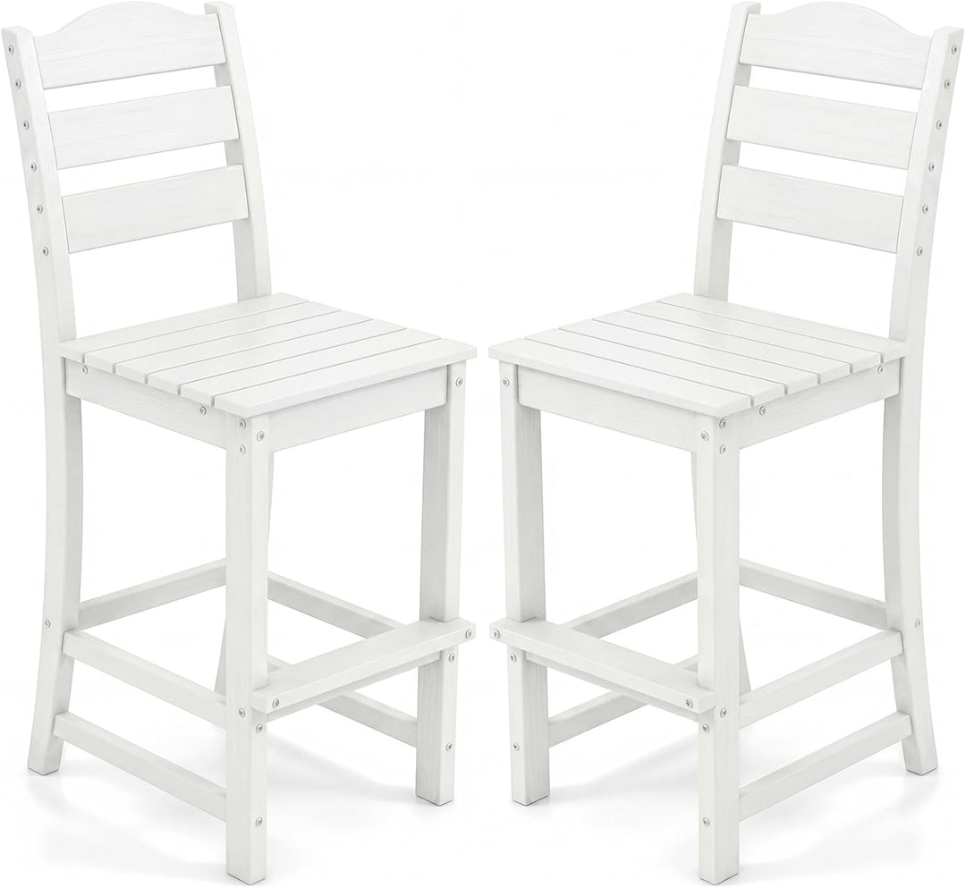 Giantex Patio Tall Bar Chair with Backrest and Footrest
