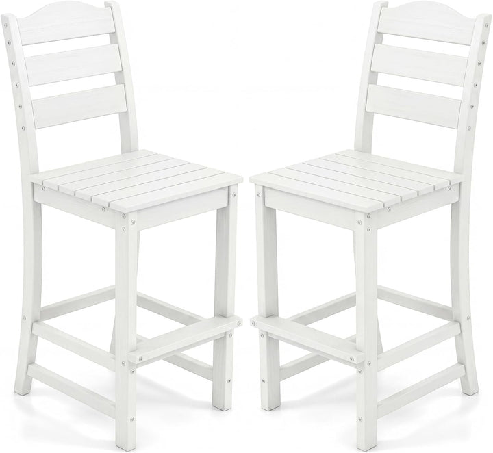 Giantex Patio Tall Bar Chair with Backrest and Footrest