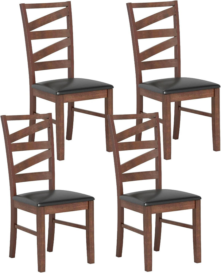 Giantex Wooden Dining Chairs Set of 2/4 Farmhouse Kitchen Chairs with Rubber Wood Legs