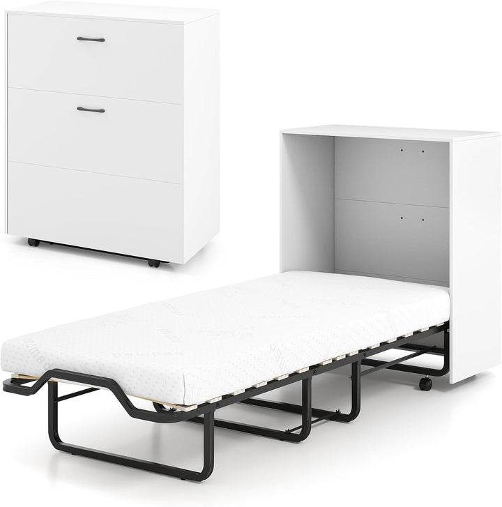 Giantex Murphy Bed Cabinet with Mattress Included