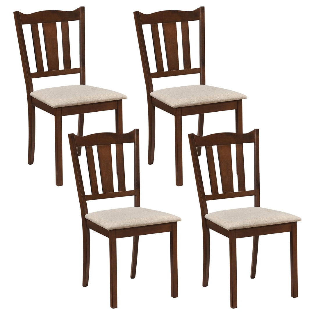 GIANTEX Wooden Dining Chairs Set of 2/4 with Hollow Back &amp; Soft-padded Seat
