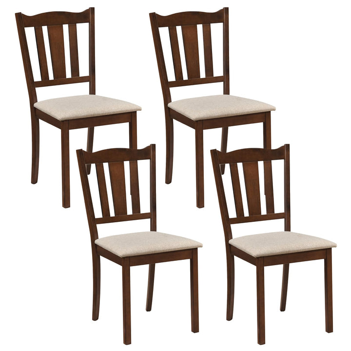 GIANTEX Wooden Dining Chairs Set of 2/4 with Hollow Back &amp; Soft-padded Seat