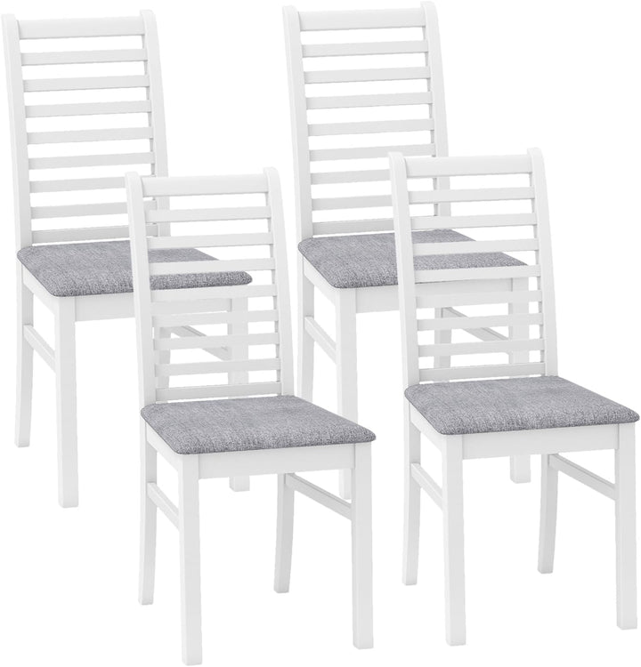Giantex Wooden Dining Chairs Set PU Leather Upholstered Kitchen Armless Chairs w/Rubber Wood Legs
