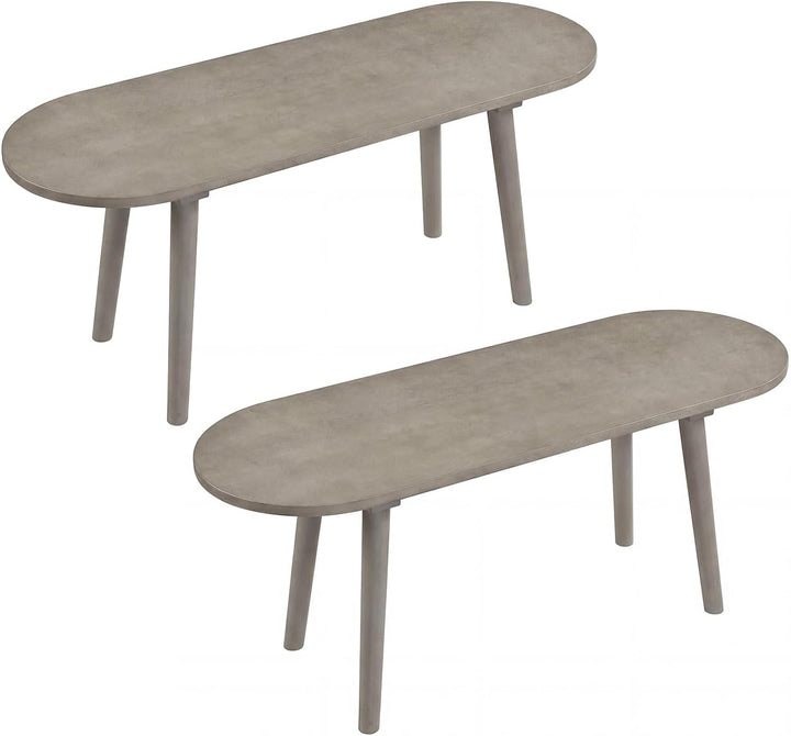 Giantex 43 Inch Solid Wood Farmhouse Dining Bench Rustic Wooden Entryway Bench with Rubber Wood Legs