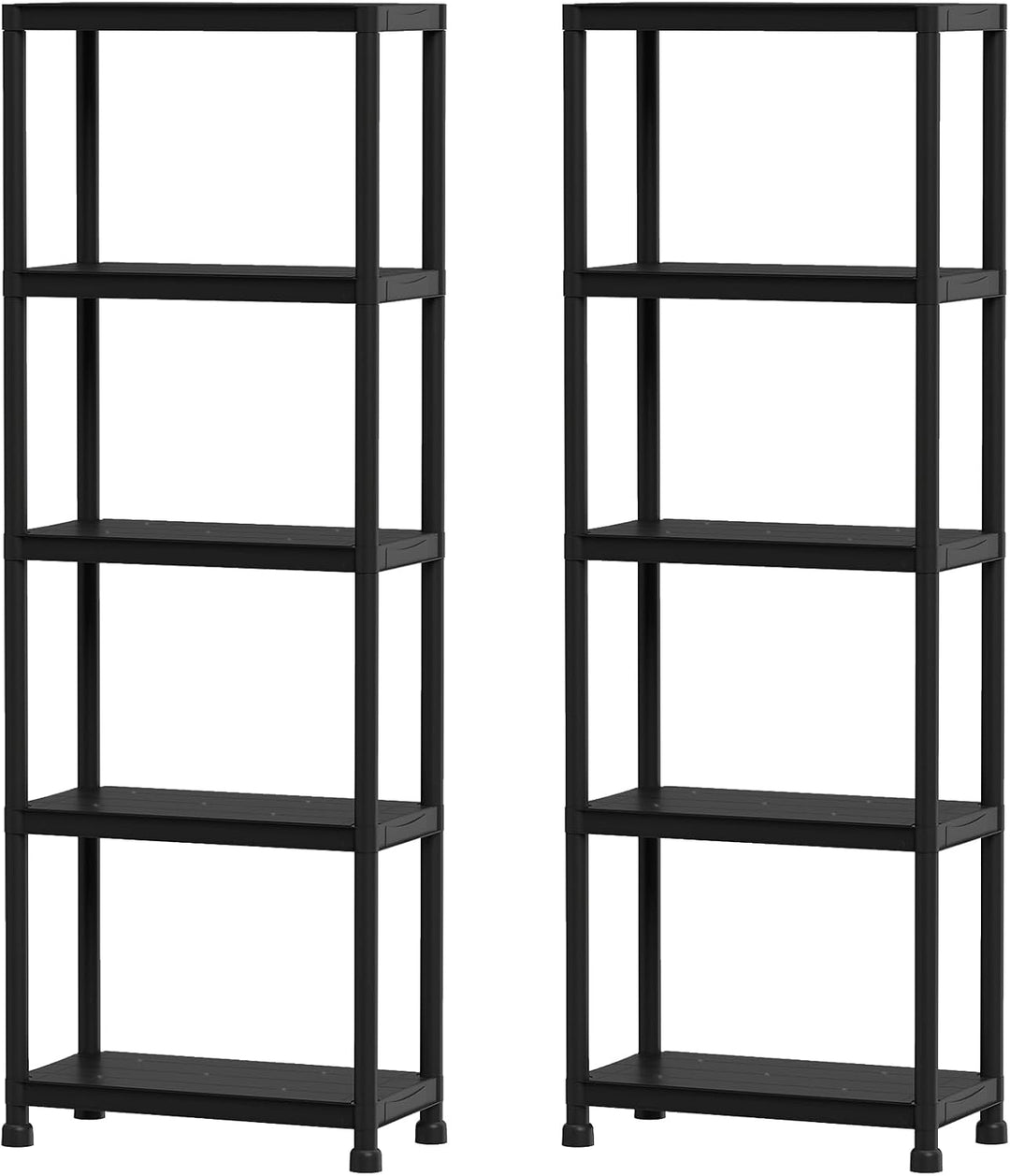 Giantex 5-Tier Heavy-Duty Plastic Storage Shelves (24" x 12.5" x 69")