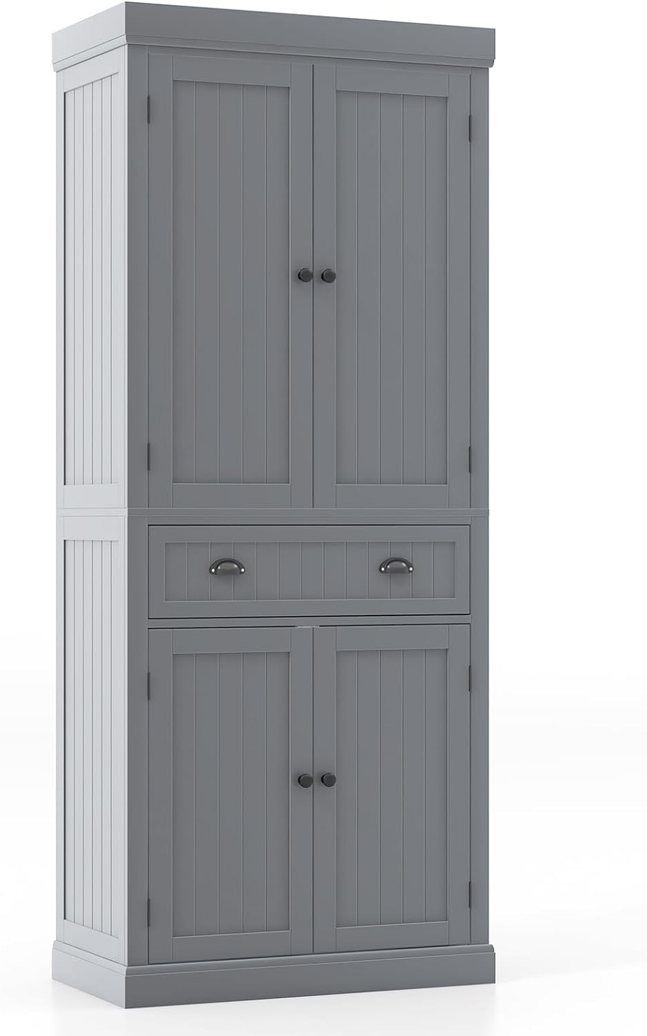 Giantex Pantry Organizers and Storage, 72" Tall Kitchen Cabinet with 2-Door Cabinets & Drawer, Buffet Sideboard