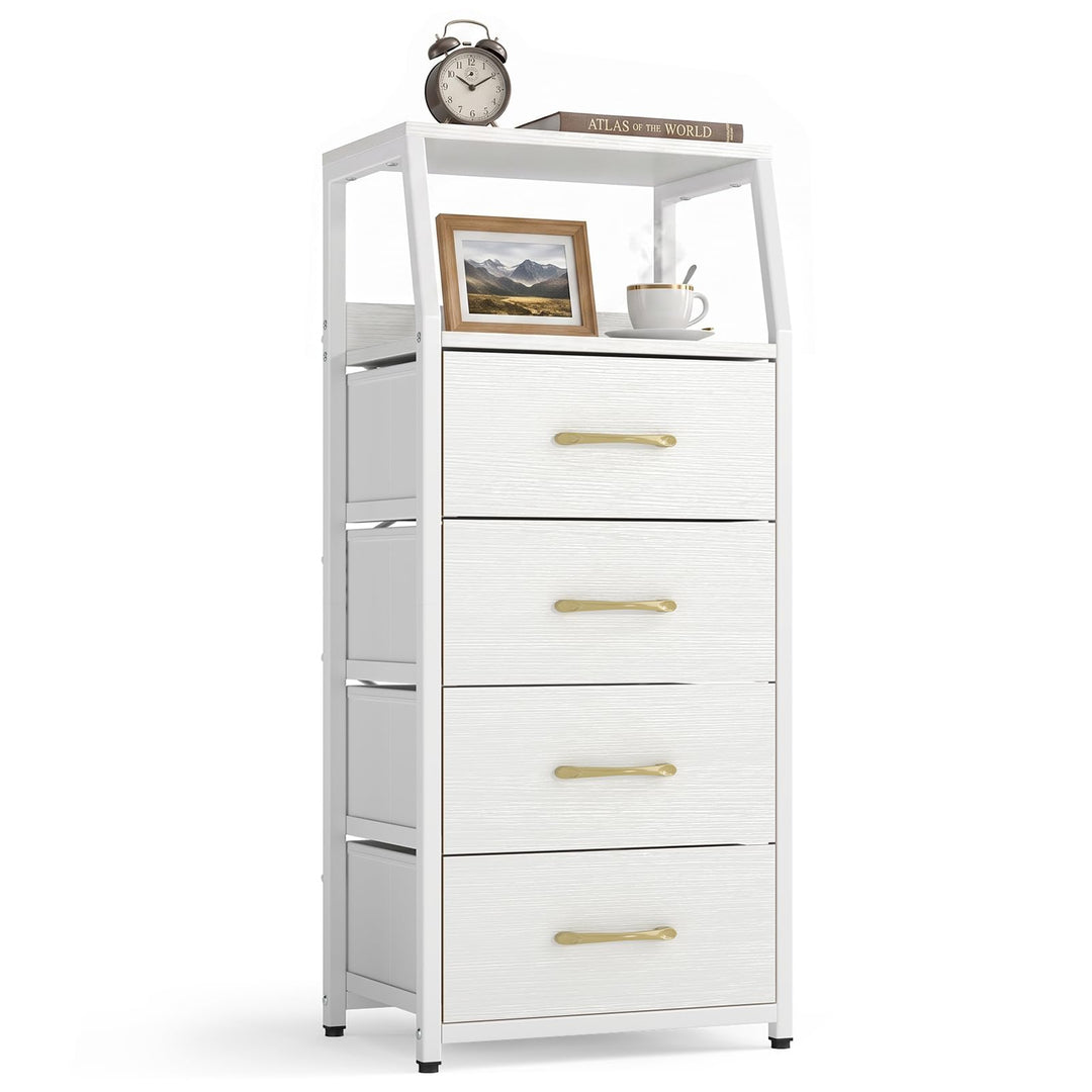 GIANTEX Tall Dresser with 5/4 Fabric Drawers (1/2)