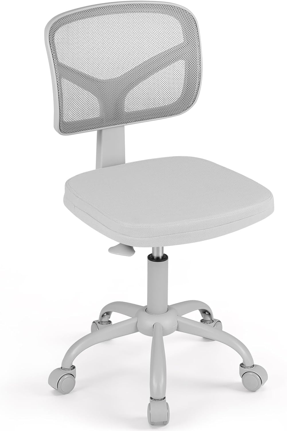 Giantex Armless Kids Desk Chair | Rolling Study Chair with Wheels &amp; Adjustable Height