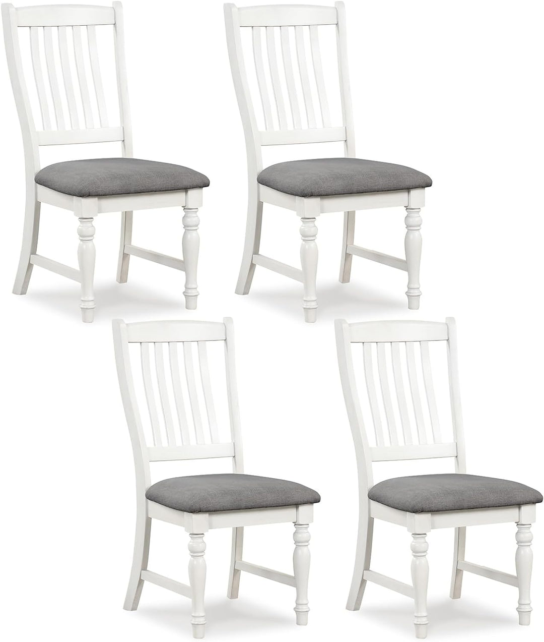 Giantex Wood Dining Chairs Set of 2, Farmhouse Kitchen Chairs with Solid Wood Frame, Max Load 355 Lbs