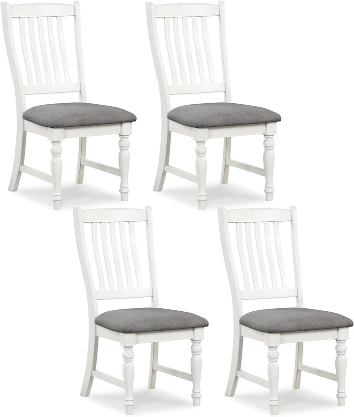 Giantex Wood Dining Chairs Set of 2, Farmhouse Kitchen Chairs with Solid Wood Frame, Max Load 355 Lbs
