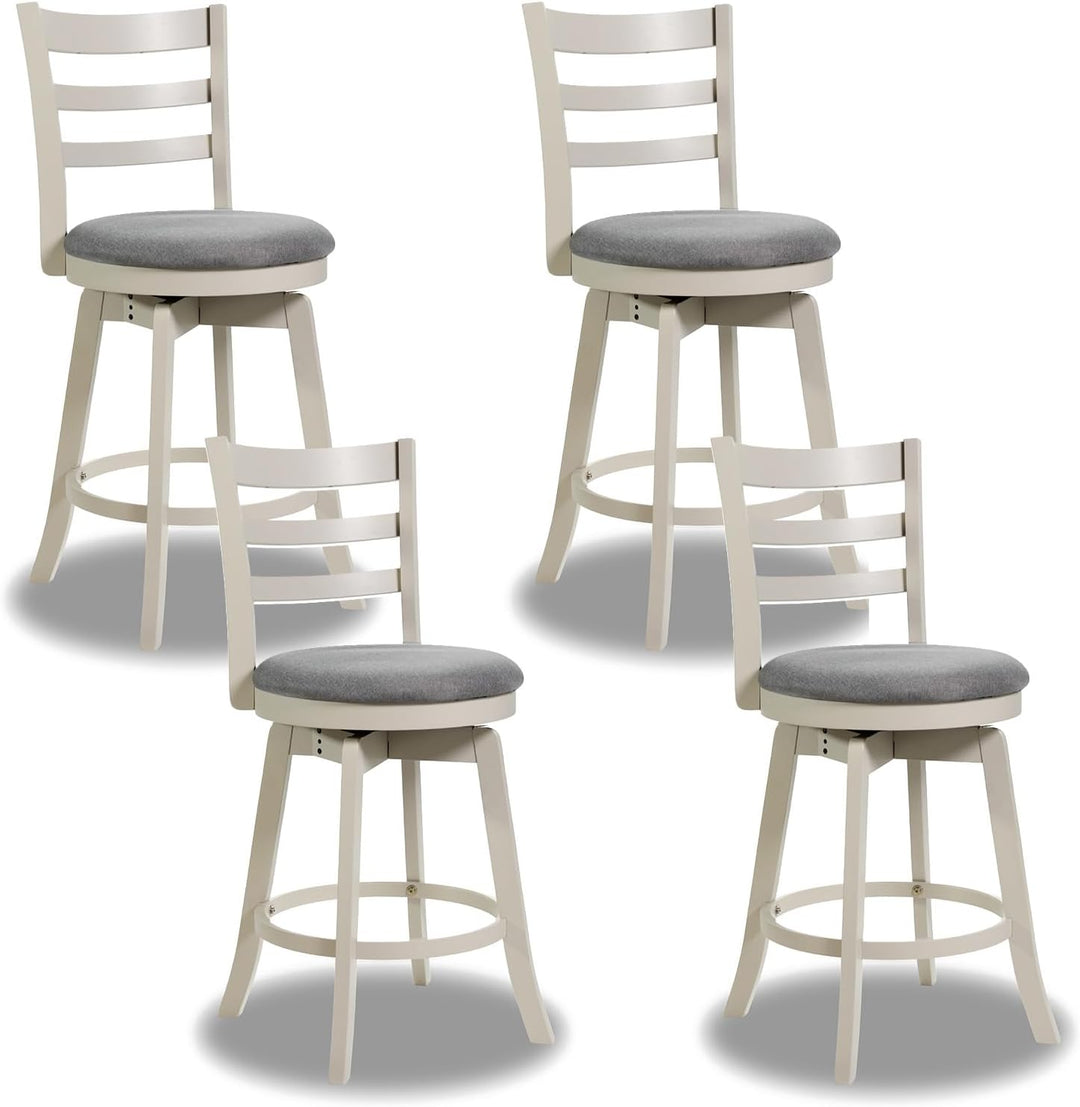 Giantex 25" Counter Height Stools Set of 2/4 with Fabric Upholstered Seat