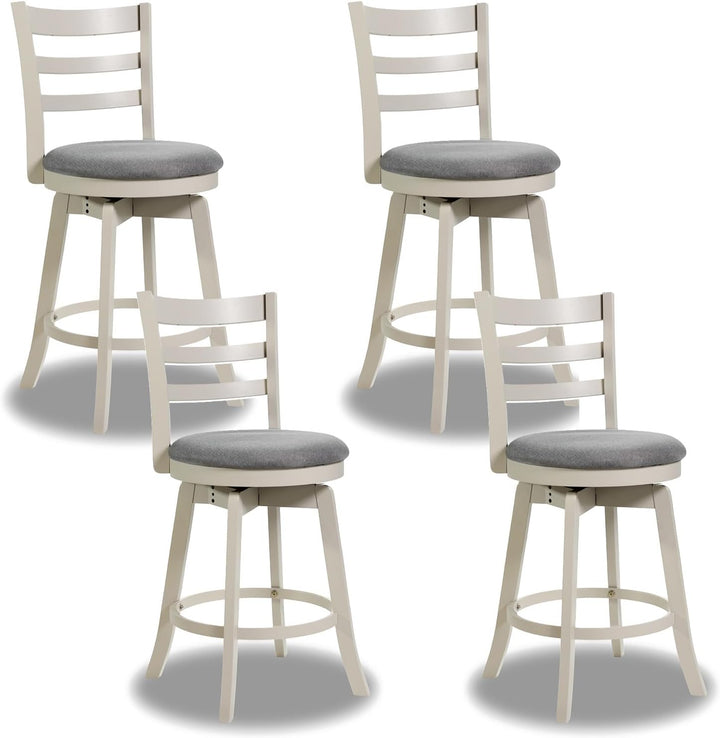 Giantex 25" Counter Height Stools Set of 2/4 with Fabric Upholstered Seat