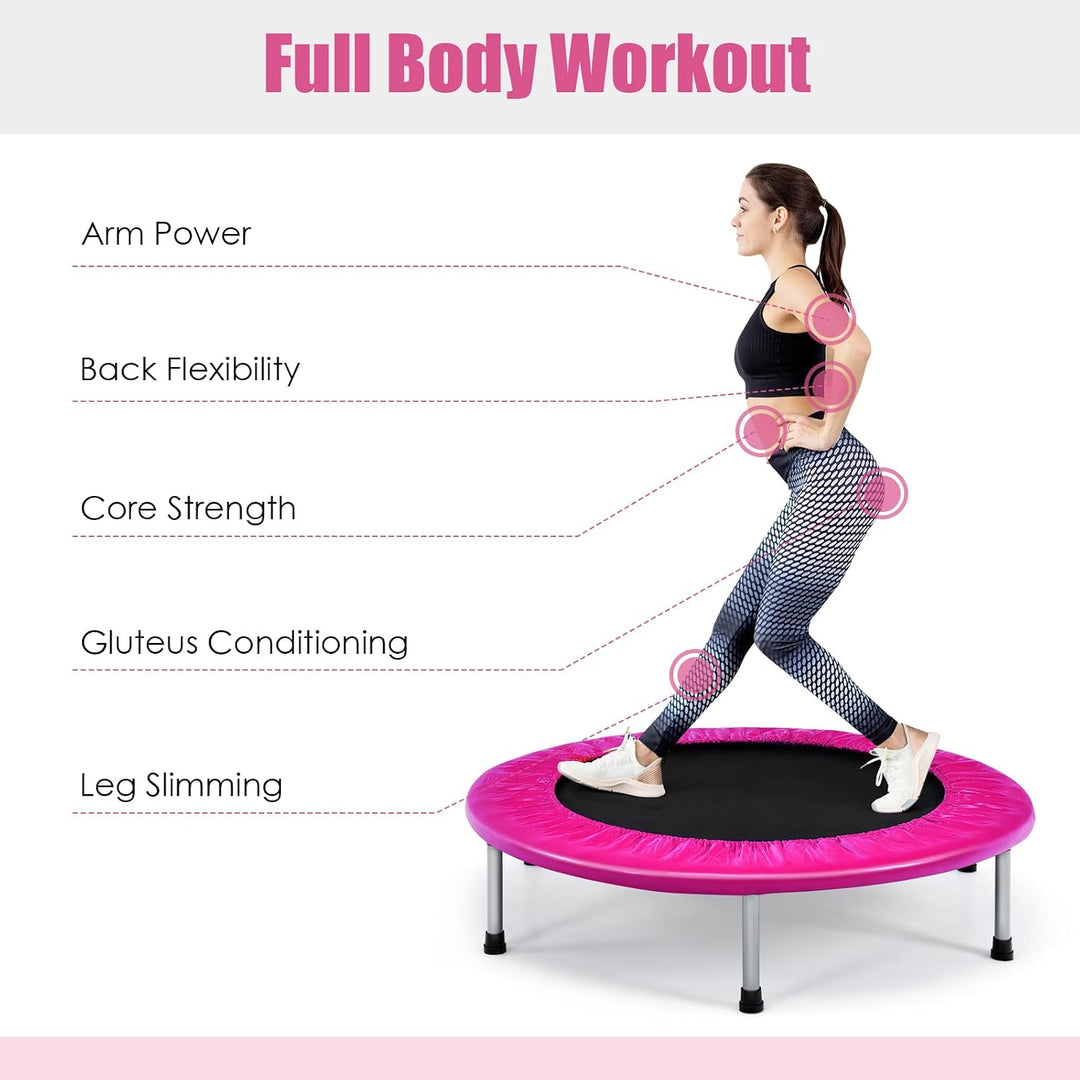 Giantex Folding Mini Trampoline Portable Recreational Fitness Trampoline