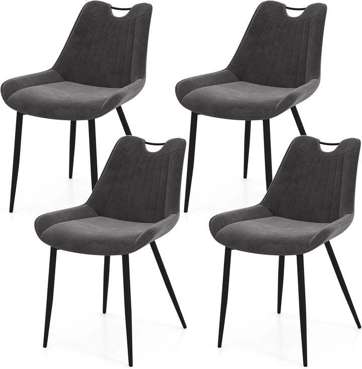 Giantex Dining Chairs Set of 4 PU Leather Upholstered Kitchen Dining Room Chairs