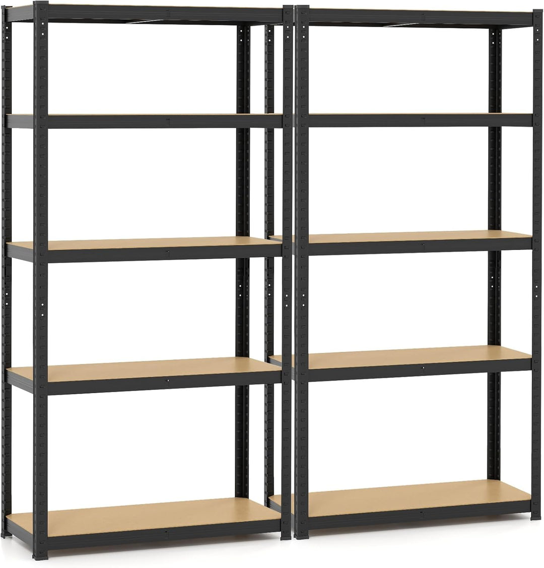 Giantex 5-Tier Storage Utility Shelves, 2000 LBS Total Load Capacity, Metal Garage Shelving Unit