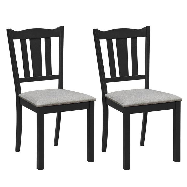 GIANTEX Wooden Dining Chairs Set of 2/4 with Hollow Back &amp; Soft-padded Seat