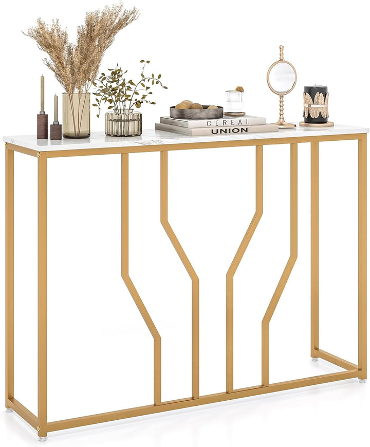 Giantex 47" Entryway Console Table - Faux Marble Console Table
